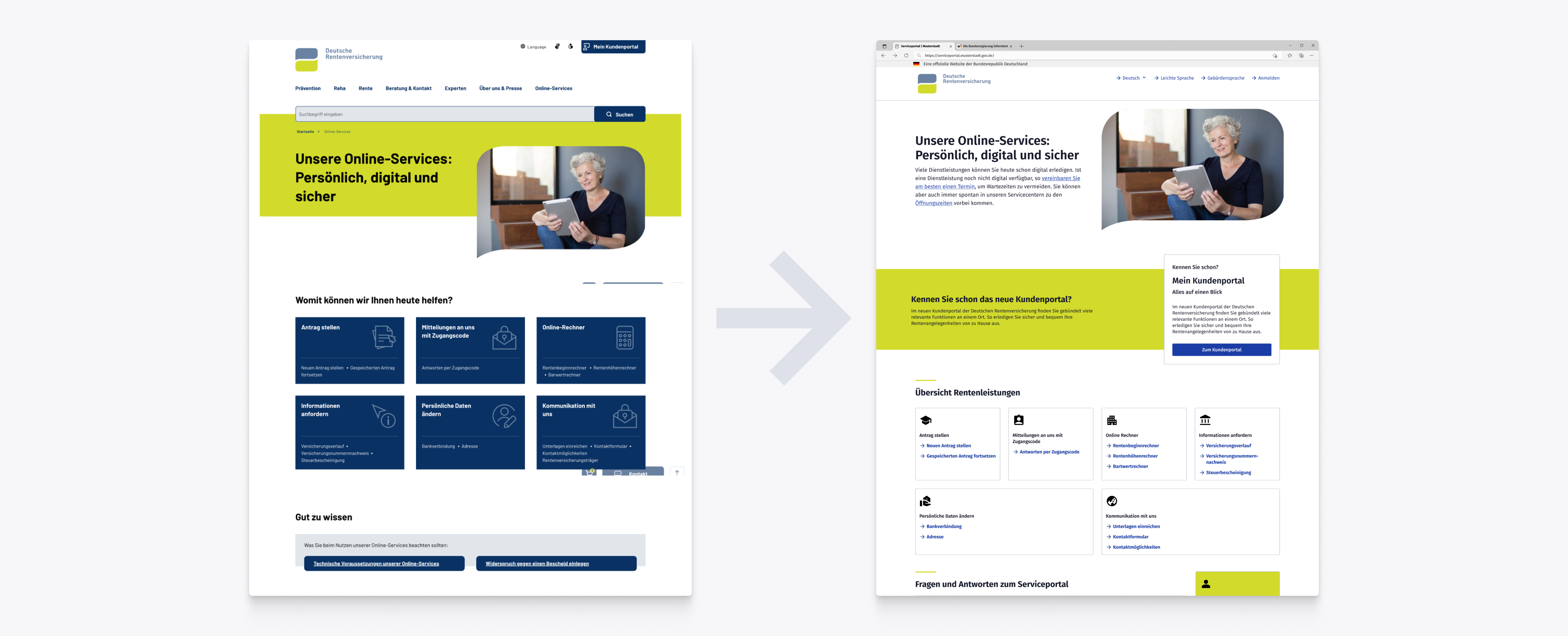 Beispiel Deutsche Rentenversicherung